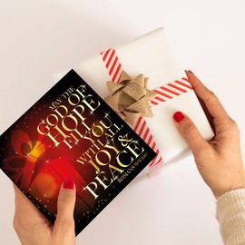 Christian Christmas cards, pack of 10 - Joy & Peace Christmas cards pack with Bible verse Romans 15:13 inside these religious Christmas cards, by Just Cards Direct