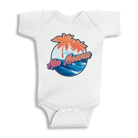 TATY Kids Tropical Ala Moana Baby Infant One Piece Bodysuit 24 Months White