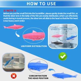 6pcs Shark Humidifier Cleaner Shark Fish Tank Cleaner for Drop, Droplet, Adorable, Warm & Cool Mist Humidifiers, Fish Tank