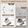 Hasmikit 6 Pack Square Door Lever Privacy Door Lock Handleset,