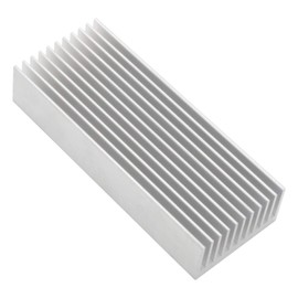 Audiofan Heatsink Aluminum Heat Dissipation Plate 1.6 x 3.9 x 0.8 inches (40 x 100 x 20 mm), Silver 1 Piece