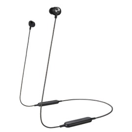 Panasonic RP-HTX20BE-K In Ear Wireless Bluetooth Headphones, Retro Style with Microphone, Smart Voice Control and Comfortable Ergonomic Fit - Black