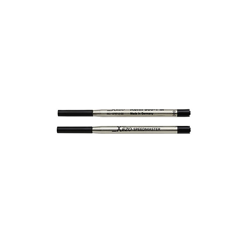 Xezo Pens Speedmaster Medium Ballpoint Refills, Pack of 2, Black