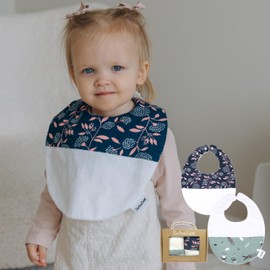 Bebeezoo Oversized Baby Bib, Extra Large Waterproof Baby Bibs 6-24m, 100% Cotton Bib, Bamboo Bib, Toddler Weaning, Reflux Bib