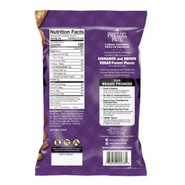 Pretzel Pete Cinnamon Brown Sugar Seasoned Pretzel Pieces, Non-GMO Ingredients, Small Batch, Bold Flavor, 9oz (3 Pack)