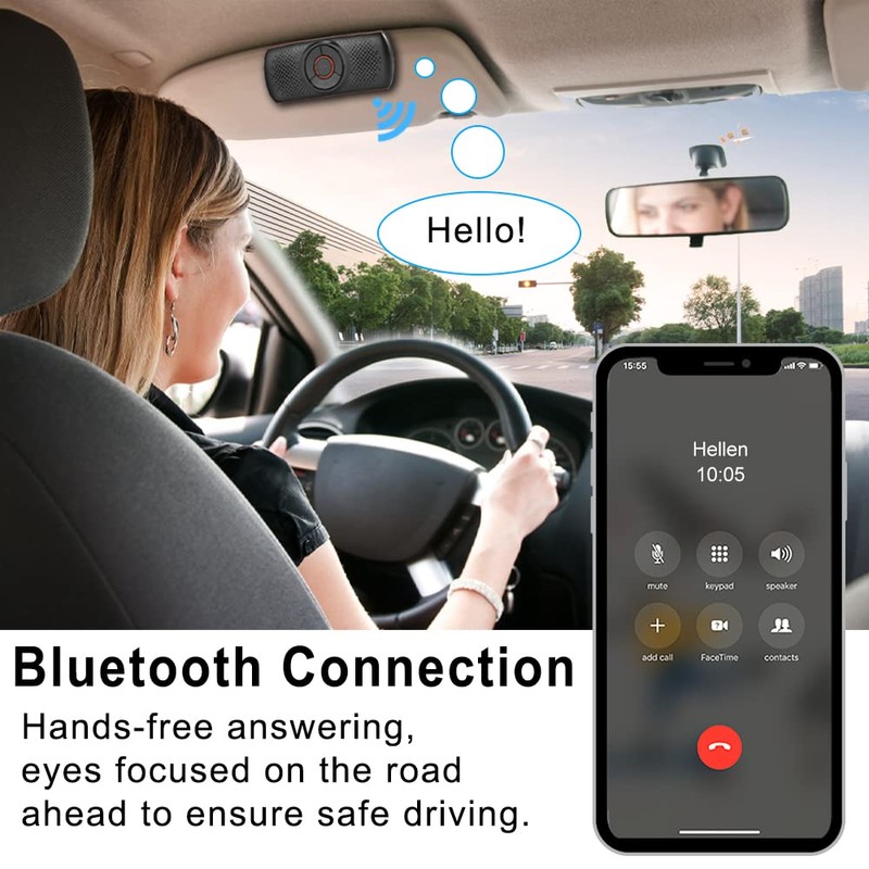 SKYBESS Car Bluetooth Speaker for Cellphone, Portable Bluetooth Handsfree Car