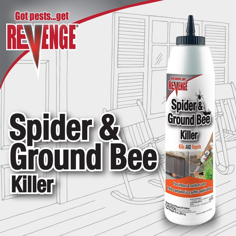 Revenge Spider & Ground Bee Killer for Indoors and Outdoors,