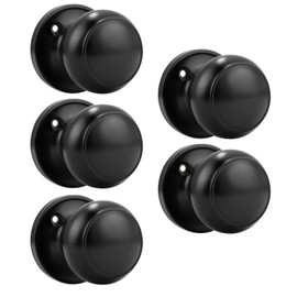 Probrico 5Pack Stainless Steel Satin Nickel Door Knob Dummy Door Knob for Interior Doors Left Right Handed One Side Door Handle No Latch Perfect for Cabinets and Home Decor