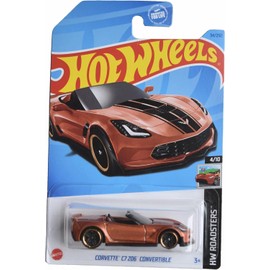 Hot Wheels Corvette C7 Z06 Convertible, HW Roadsters 4/10 [naranja quemada] 34/250