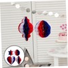 iplusmile 4pcs Independence Day Honeycomb Ornaments Patriotic Decorations for July