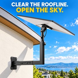Adjustable Starlink Gen 3 Wall Mount, Telescoping Metal Support Arm for Concrete and Wood Walls
