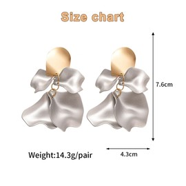 FDEETY Women's Flower Drop Hoop Earrings Tassel Earrings Geometric Earrings Gifts Accessories for Birthday Anniversary, Acrylic