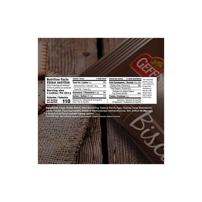 Gefen Gluten Free Chocolate Tea Biscuits 4.2oz (3 Pack) |