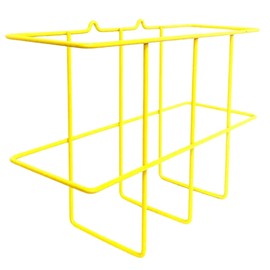 Performore Safety Data Sheets Binder Display Rack, SDS/MSDS Display Holder Wire Rack, Wire Wall Mount Rack, Mounting Hardware Included, Wire Coated - Bright Yellow