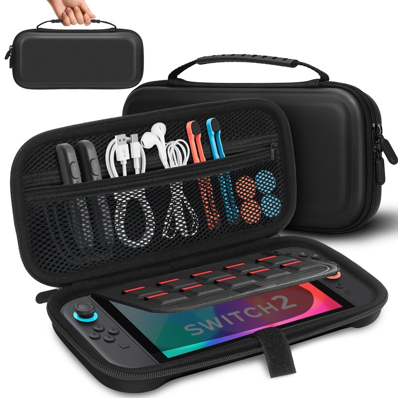 Pulchra Carrying Case for Switch 2, Protective Hard Shell Travel