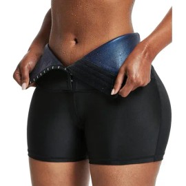 Short Faja Reductora Quema Grasa Deportivo Correr 501 Gyk Color Negro con Azul Talla S/M ( 5 - 7 )