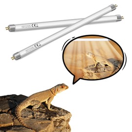 GlowUp 2Pack T5 8W 10.0 Reptile UVB Bulb 12'' UVA UVB Reptile Light Bulb UVB Lamp Tube for Bearded Dragons Turtles Chameleon and Lizards Tropical Desert Reptiles