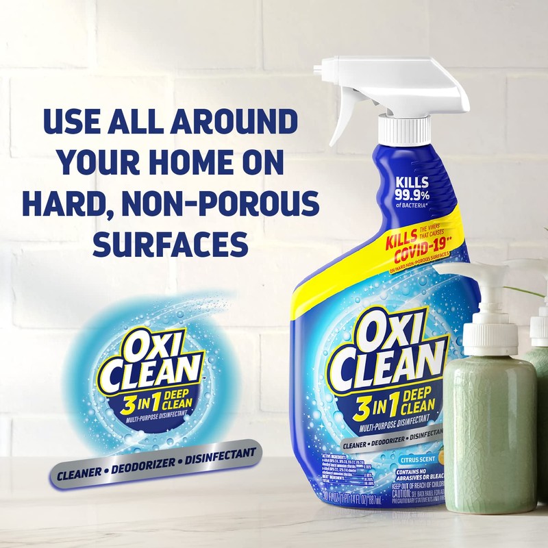 OxiClean 3-in-1 Deep Clean Multi-Purpose Disinfectant, 30 oz