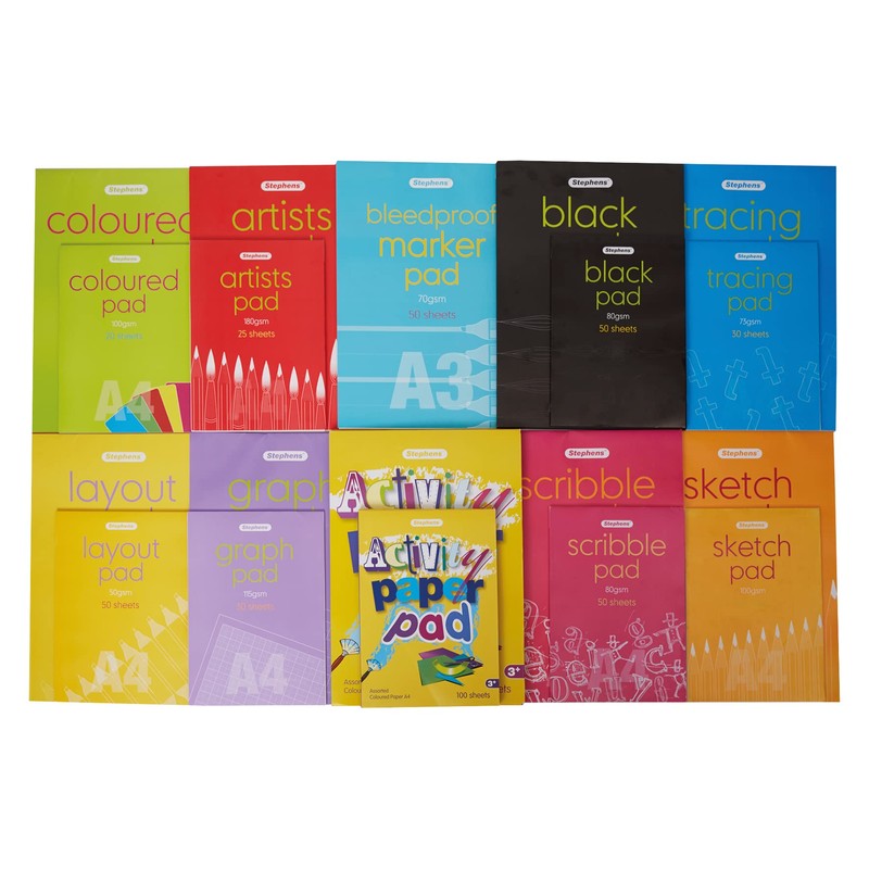 Stephens Layout Pad A4 50gsm 50 Sheets, Ideal For Sketch,