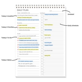 24 Hourly Schedules 3 Pack - To Do List Notepad 3 Pack, B5(6.5" x 9.8"), Daily Planner for Organizing, Suitable for School&Office&Home, PVC cover