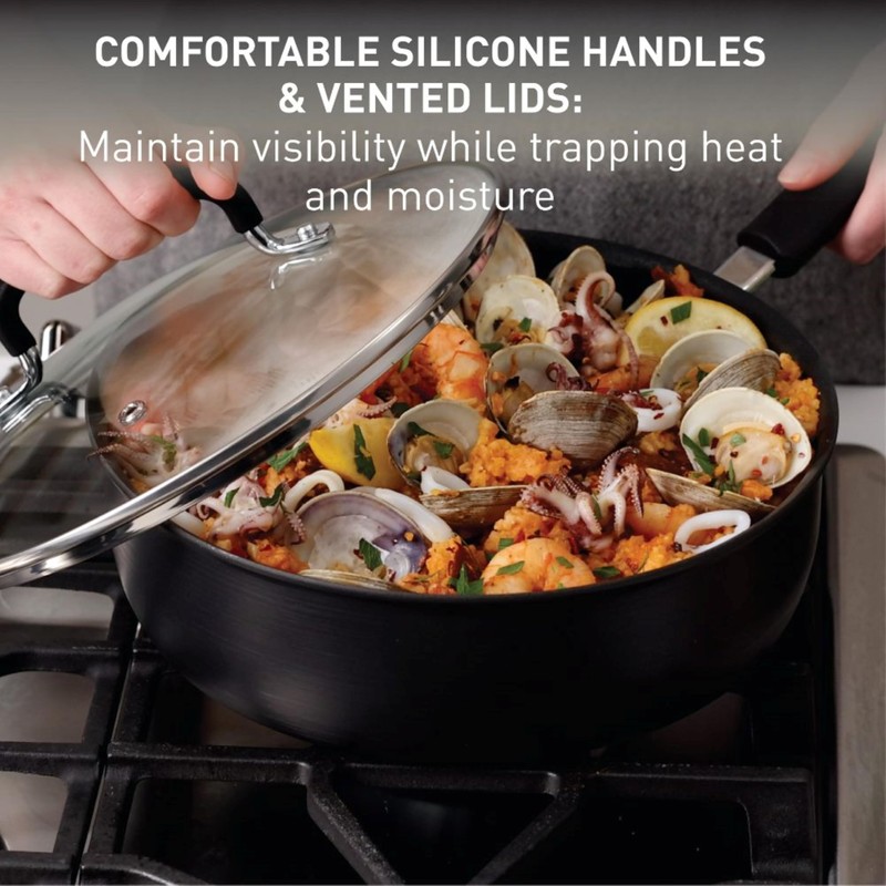 T-fal Ultimate Hard Anodized Nonstick Fry Pan With Lid 12