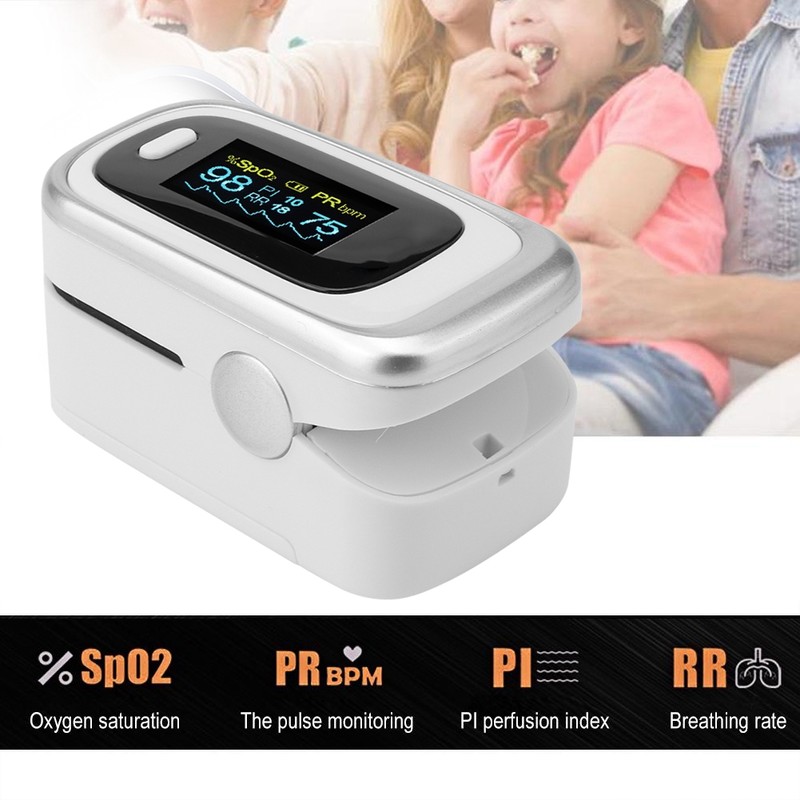 Finger Pulse Oximeter SPO2 PR PI RR Monitoring Blood Oxygen