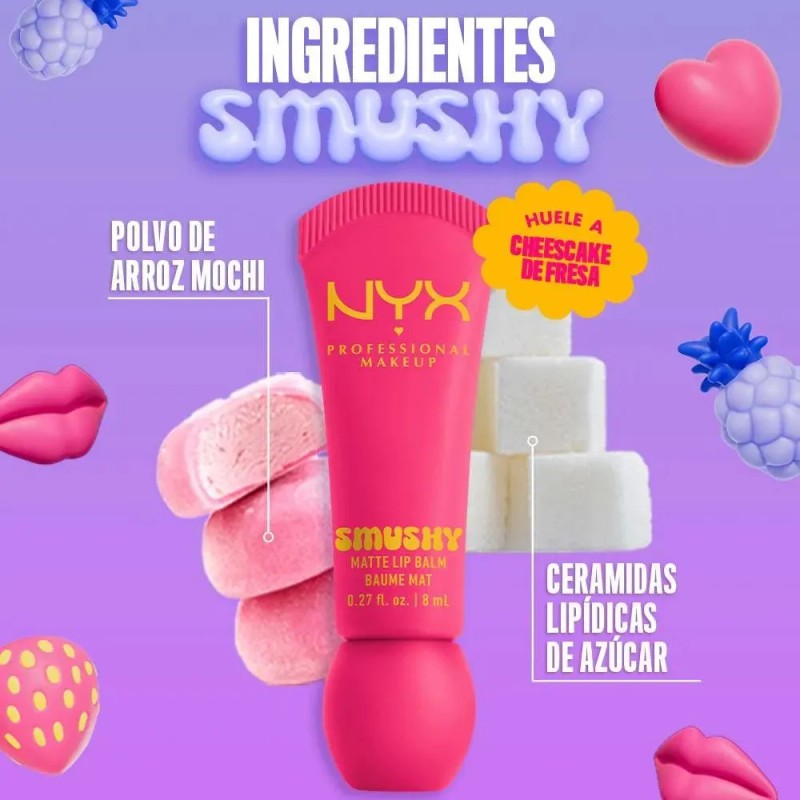 NYX Professional Makeup, Smushy Bálsamo de Labios Matte
