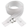 MebuZip 2PCS 40" White #3 Double Slider Zippers Head to