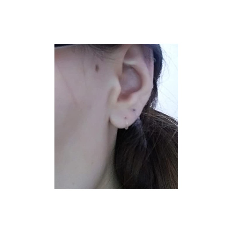 QWALIT Clear Cartilage Earrings - Plastic Hoop Earrings for Sports