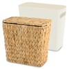 ZUNKNOD Wicker Trash Can with Lid and Liner, Handwoven Wicker
