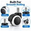 2 Inch Silent Rubber Furniture Casters – Set of 5