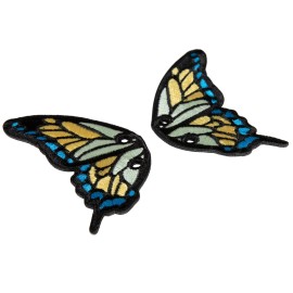 C SEVEN C7skates Shoe Lace Charm Accessory Decoration (Green Butterfly Wing)