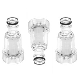 Pressure Washer Gun Adapter, 3 Pieces Plastic Machine Water Filter Washer Inlet Filter 3/4 Inch Connection for Pressure Washer Hose Pressure Washer Gun Adapter
