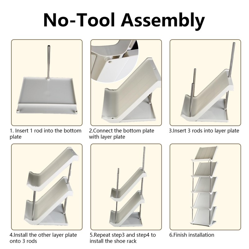 Edge by Body Code 8 Tier Vertical Shoe Rack Narrow