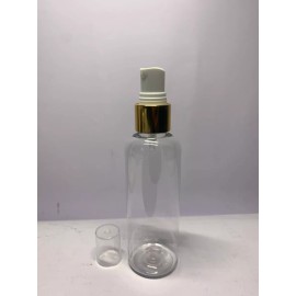 Meliars Dispensador Pet 100 Ml Plastico Tapa Dorada O Plata (60 Pzs)