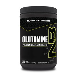 NutraBio Pure L-Glutamine Powder, 100 Servings L-Glutamine Supplement, Amino Acid, Pure Grade, Glutamina, Absolutely no Additives, Fillers or Excipients, Muscle Recovery Supplement - (500 Grams)