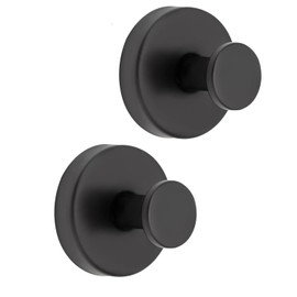 AMAZOPEN (2 Pack Black) Shower Hooks for Inside Shower - Suction Cup Hooks for Shower and Suction Hooks - Versatile Towel Hanger for Bathroom, Kitchen, and More