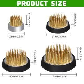 TTYSHIP® Pack of 4 Hedgehog Flowers, Round Kenzan, Flower Hedgehog, Flower Frog for Flower Arrangements, Home, Office, Tea Room, Flower Shop (23 mm/34 mm/40 mm/50 mm)