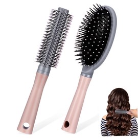 Ipetboom 2pcs Hair Brushes Round Hair Styling Combs Ergonomic Design for Smooth Enhanced Styling Compatibility