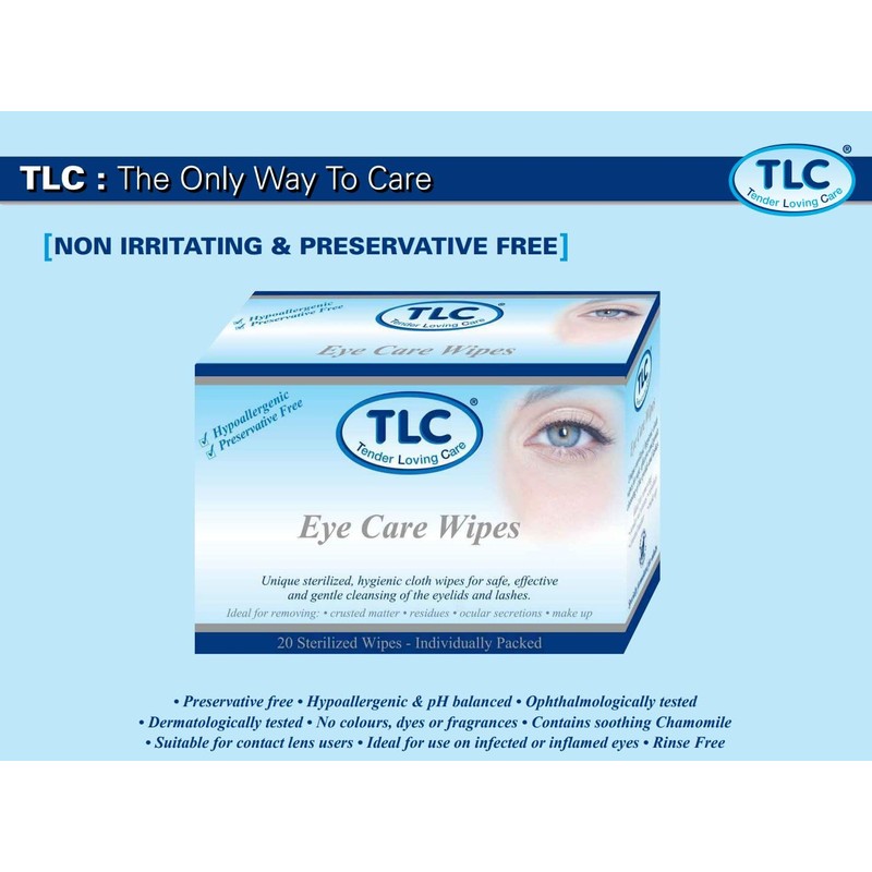 TLC Eye Care Wipes Adults 20's