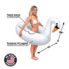 GoFloats Swan Party Tube Inflatable Raft, Float In Style (for