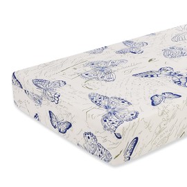 SearchI Stretch Printed Sofa Couch Cushion Covers Replacement Chair Cushion Slipcovers Sofa Seat Cover Furniture Protector Sofa Slipcover Soft with Elastic Bottom(Large, Butterfly Pattern)