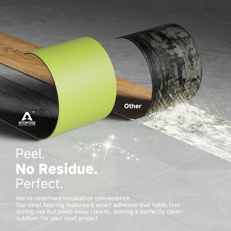 ATOPOSE Waterproof Vinyl Flooring Peel and Stick, 3.0mm 28 Planks