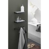 LINEA" Towel Hook Rail Black