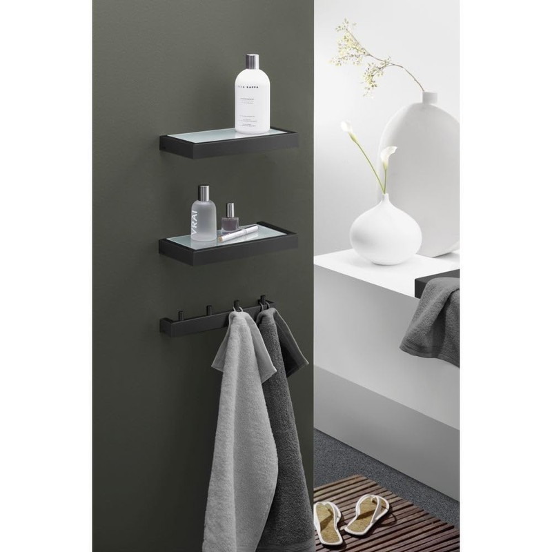 LINEA" Towel Hook Rail Black