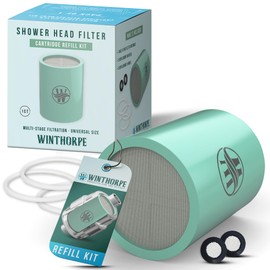 Winthorpe Shower Filter - 99.99% Chlorine Removal, Long Lasting Shower Head Filter for Colored Hair, No Fillers, Premium Shower Water Filter Solution (1 Pack)