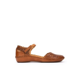 PIKOLINOS Semi-Closed Shoes Leather P. Vallarta for Woman Brandy