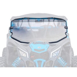 SuperATV Heavy Duty Clear Standard Full Windshield for 2017+ Can Am Maverick X3 (See Fitment) | For use with Intrusion Bar | 1/4" Thick Polycarbonate that is 250X Stronger than Glass | USA Made!