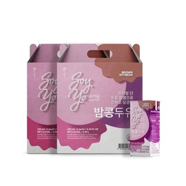 Soyyo bamkong soymilk, Korean brown bean with pear, Unsweetened, Dairy-Free, Vegan, Non-GMO Project Verified,6.5 Fl Oz(Pack of 32)