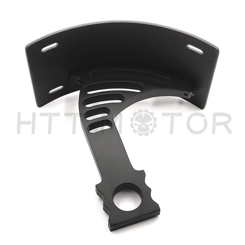 HTTMT MT360-02-BK Black Vertical Curved Mount License Plate Bracket Tag